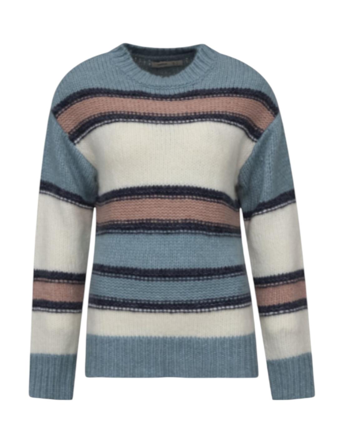 Jersey VAN-DOS Rayas Turquesa