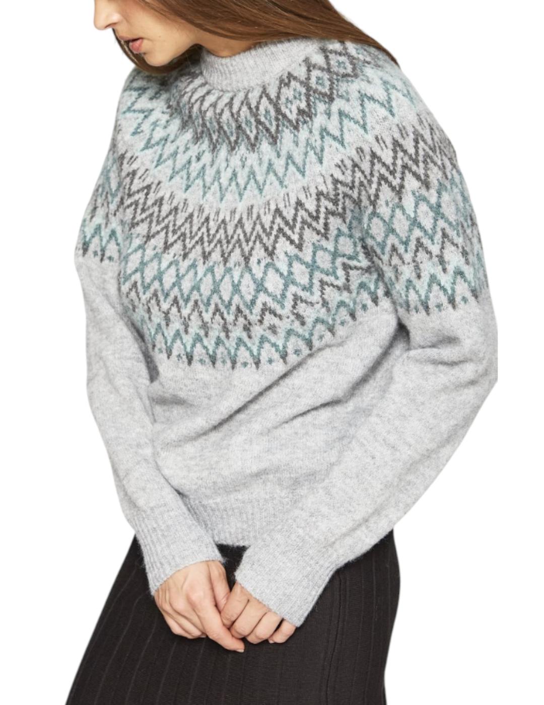 Jersey VAN-DOS Jacquard Gris