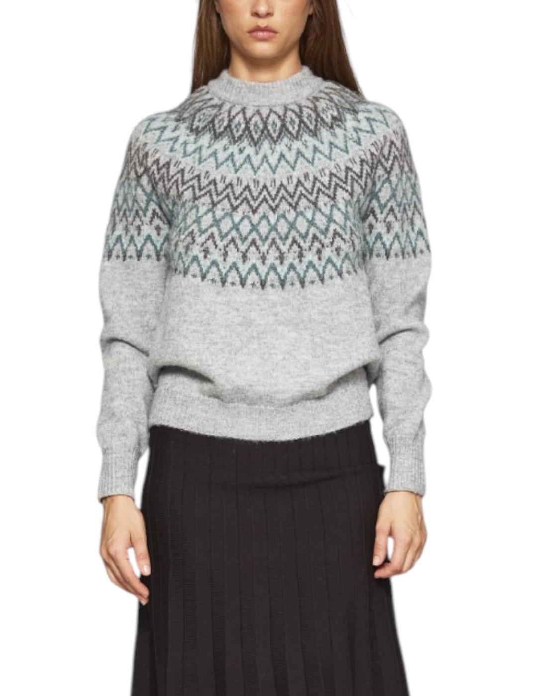 Jersey VAN-DOS Jacquard Gris