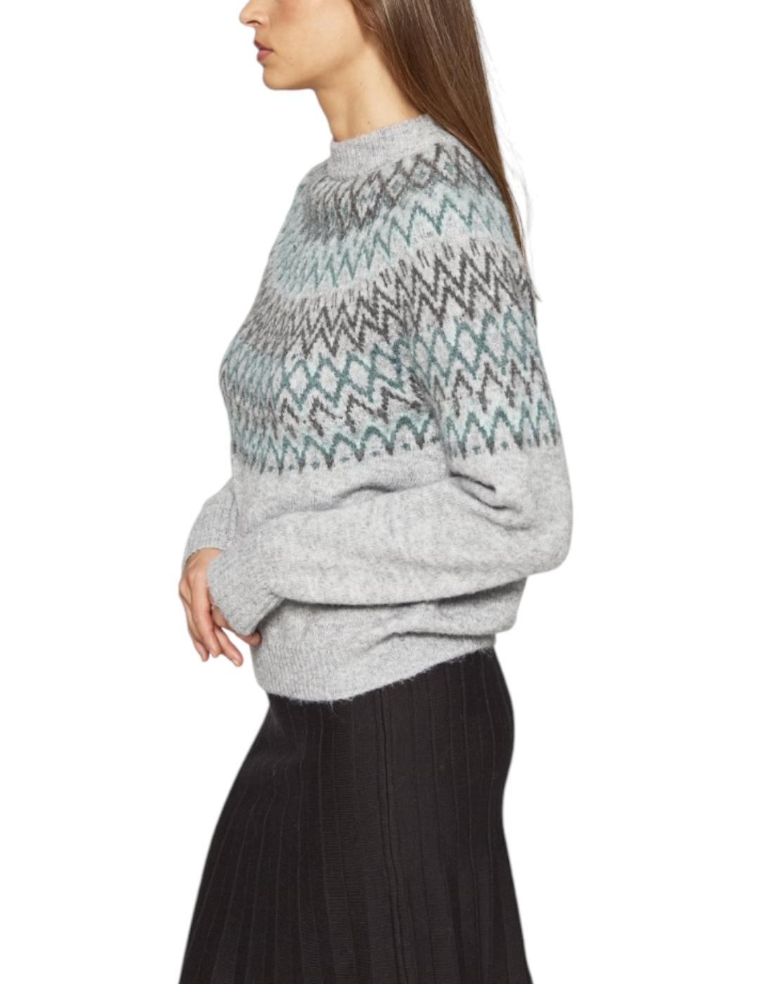 Jersey VAN-DOS Jacquard Gris