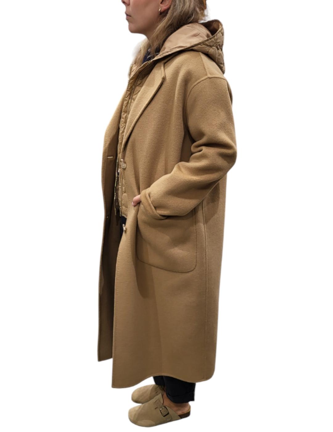 Abrigo Rino&Pelle Con Chaleco Camel