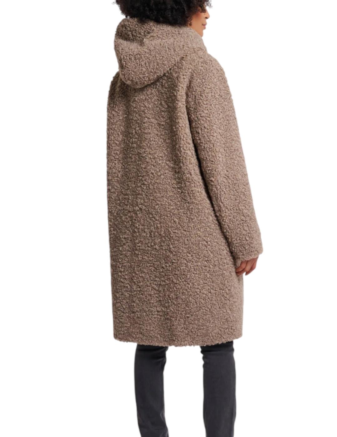 Abrigo Rino&Pelle Teddy Capucha Topo