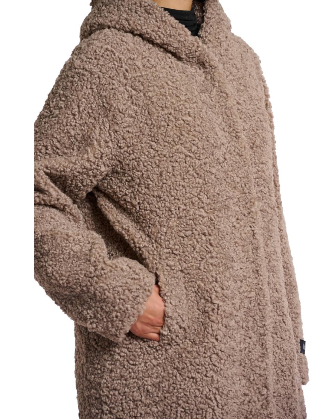 Abrigo Rino&Pelle Teddy Capucha Topo