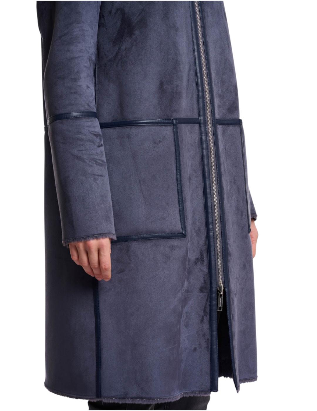 Abrigo Rino&Pelle Reversible Doble Faz Gris