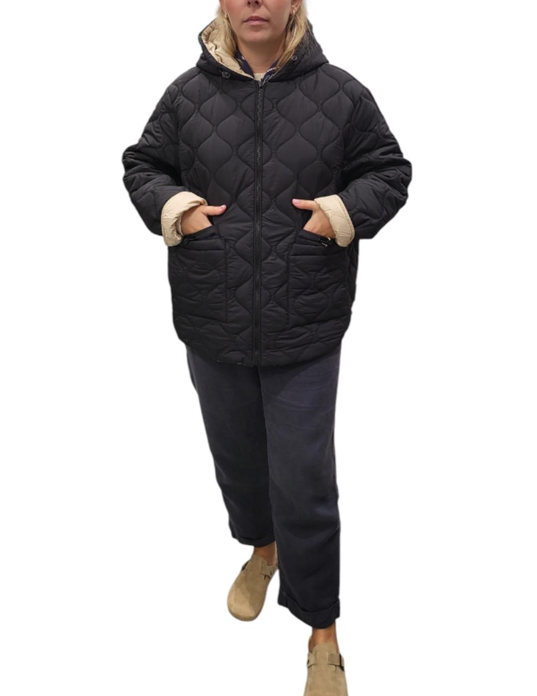 Chaqueta Rino&Pelle Reversible Guateada Negro