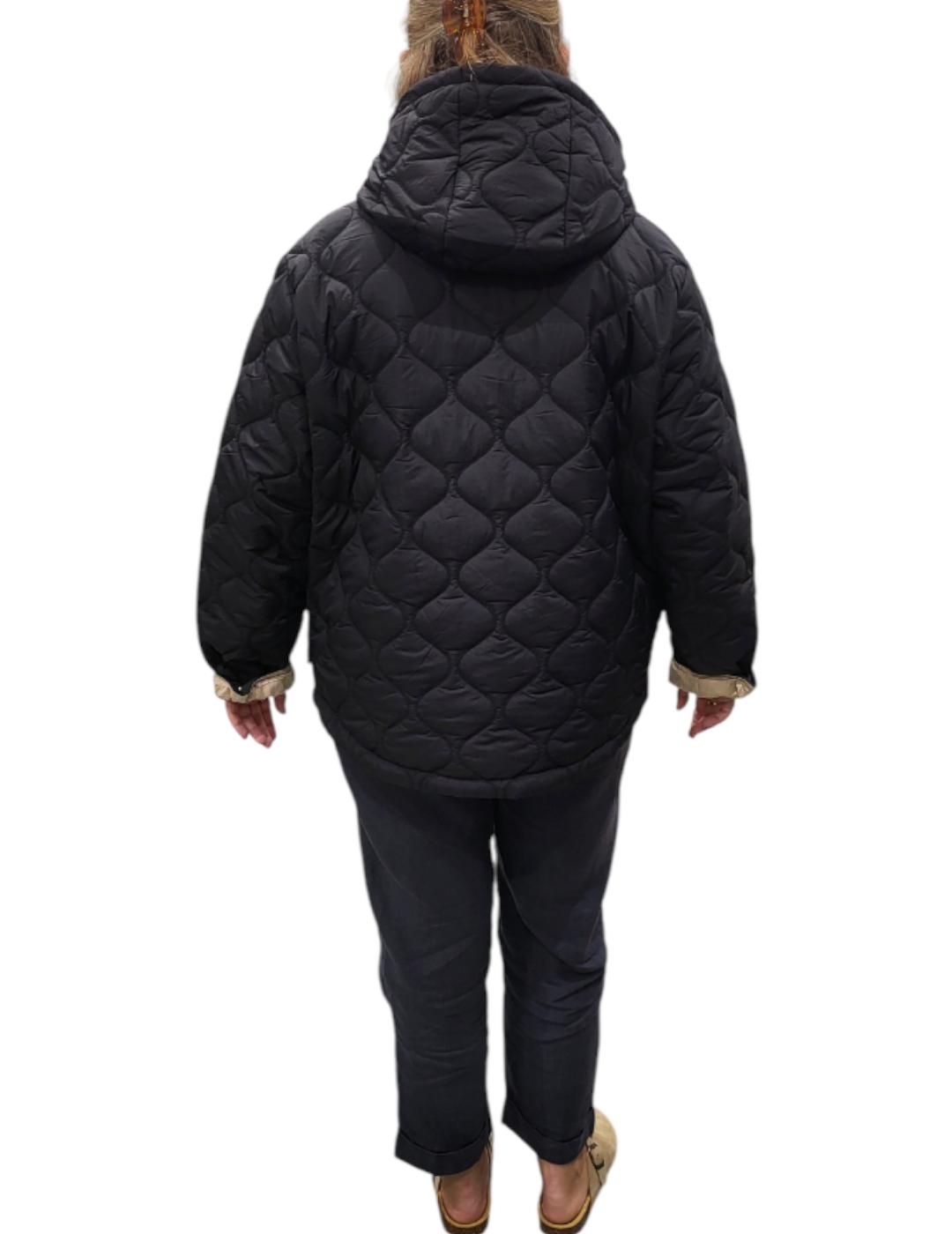 Chaqueta Rino&Pelle Reversible Guateada Negro