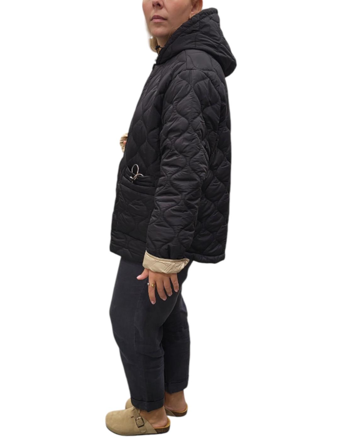 Chaqueta Rino&Pelle Reversible Guateada Negro