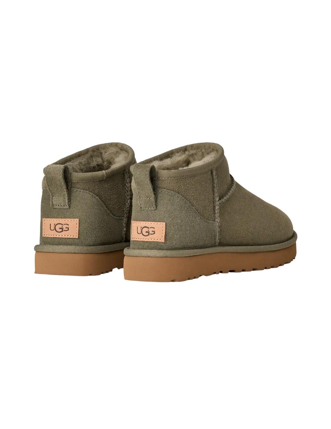 Botín Ugg Classic Ultra Mini Moss Green