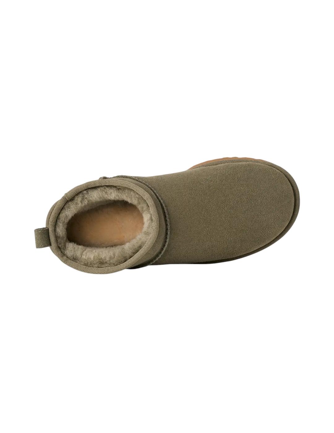 Botín Ugg Classic Ultra Mini Moss Green