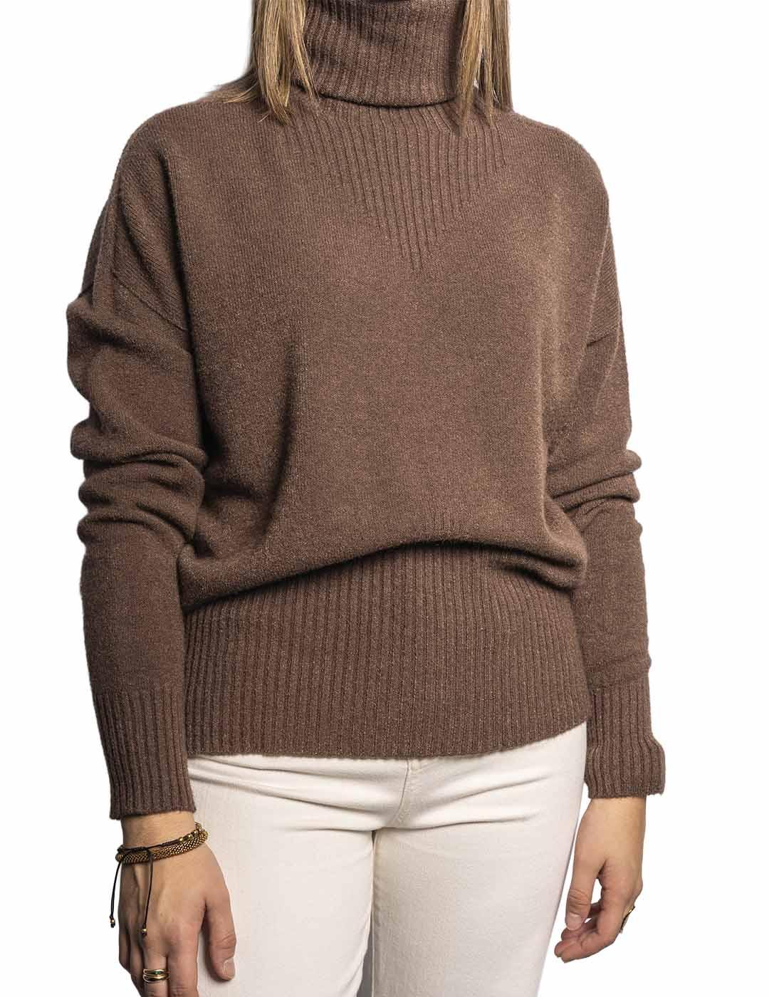 Jersey Carta Libera Cisne Corto Marrón