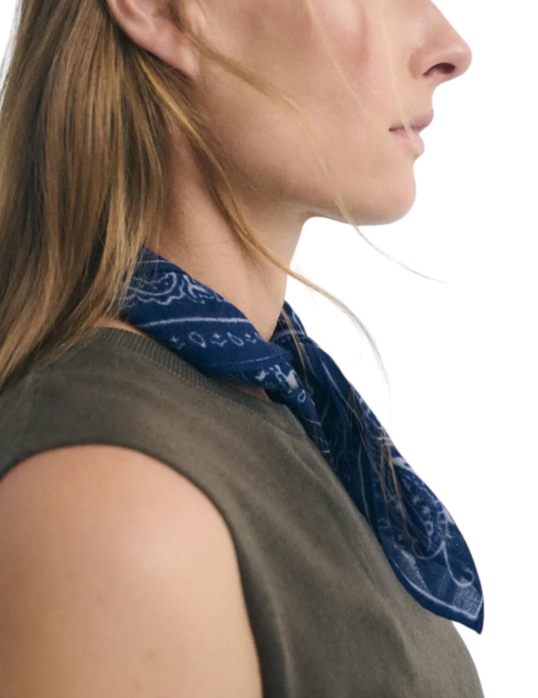 Pañuelo ese O ese Lana West Azul