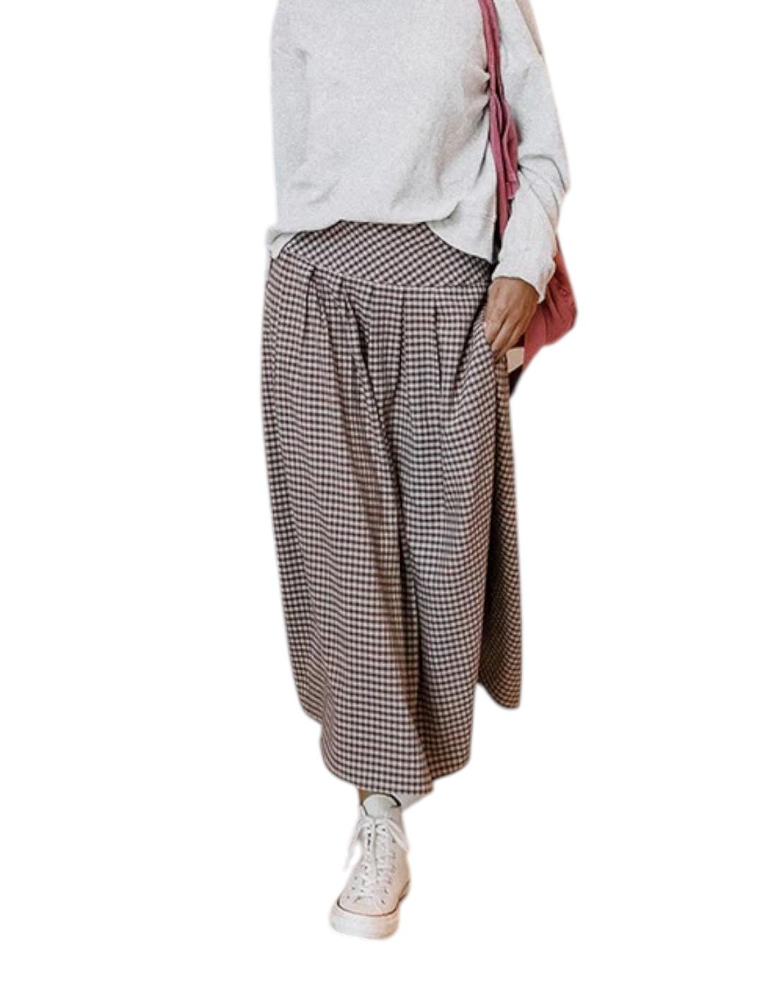 Falda Indi&cold Cuadros Mini Chocolate