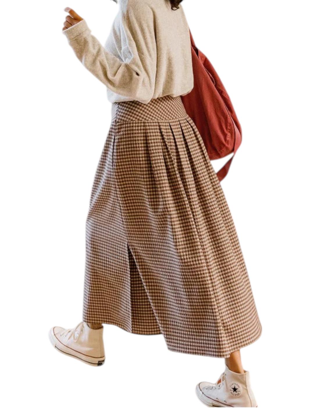 Falda Indi&cold Cuadros Mini Chocolate