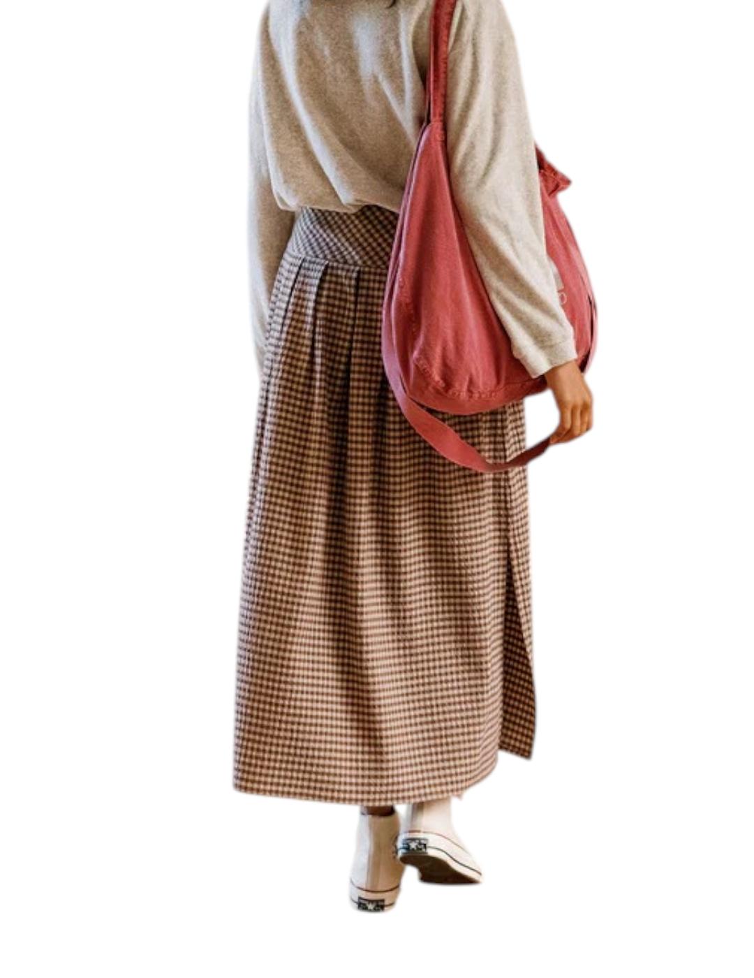 Falda Indi&cold Cuadros Mini Chocolate