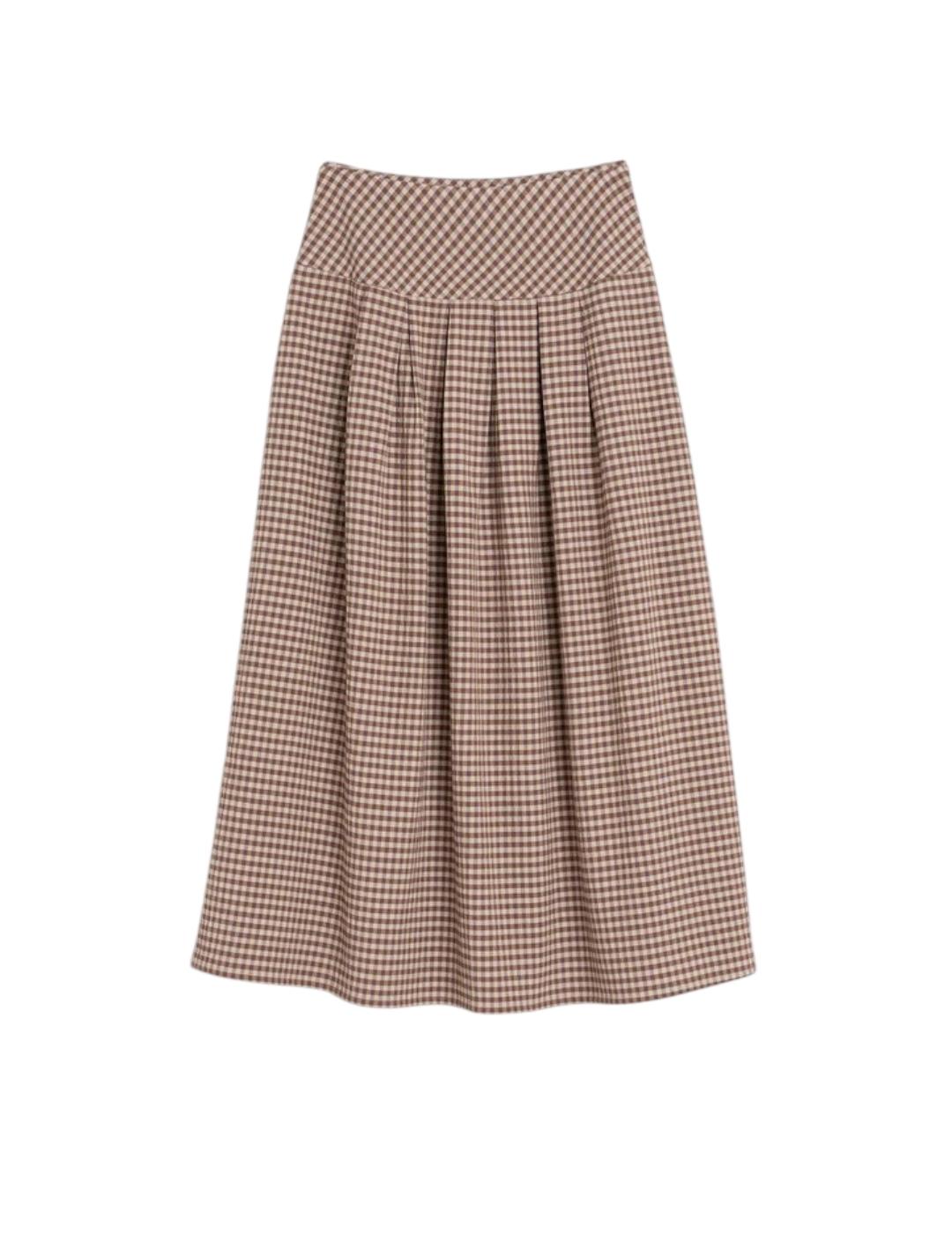 Falda Indi&cold Cuadros Mini Chocolate