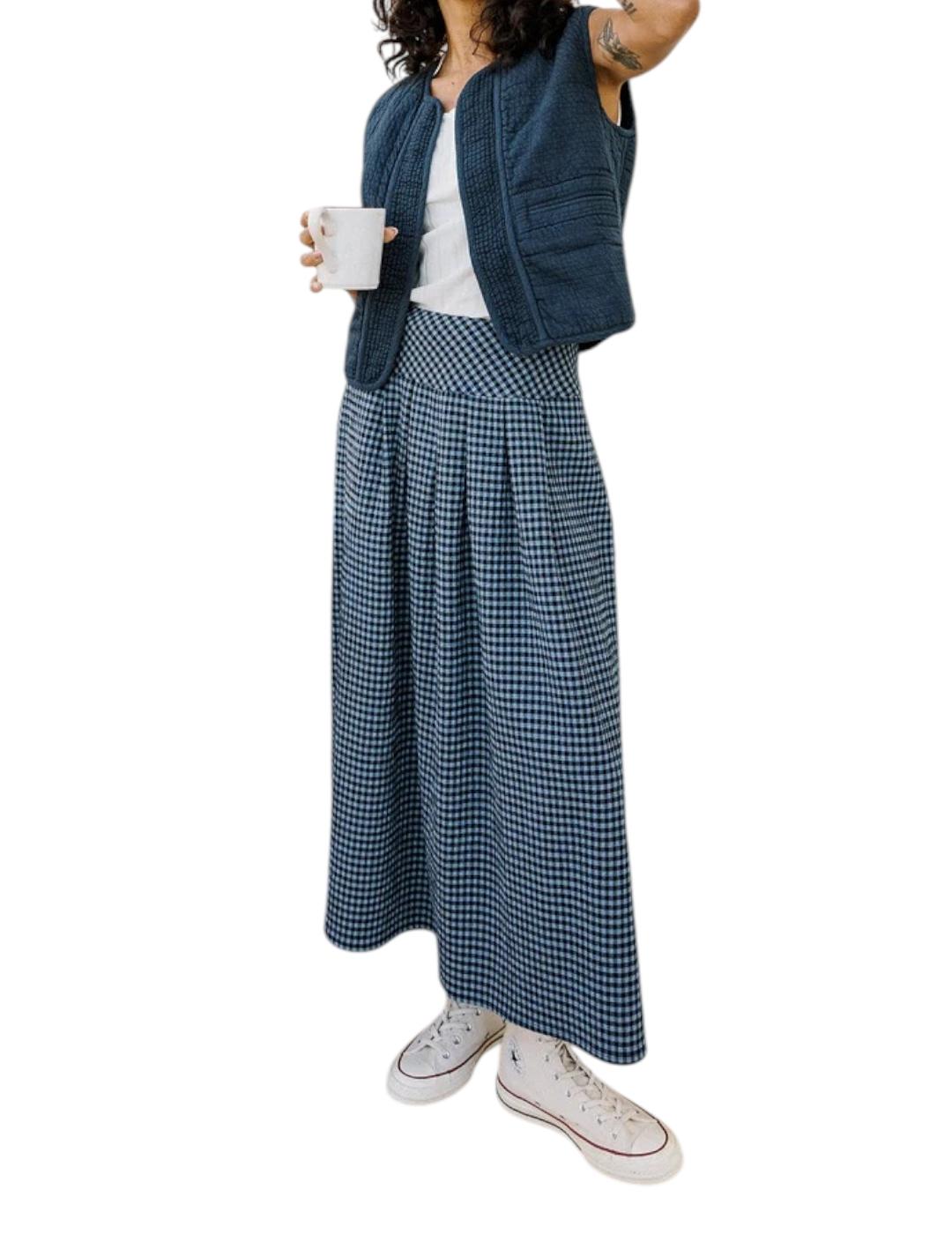 Falda Indi&cold Cuadros Mini Marino