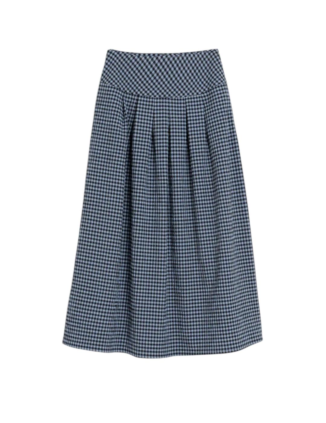 Falda Indi&cold Cuadros Mini Marino