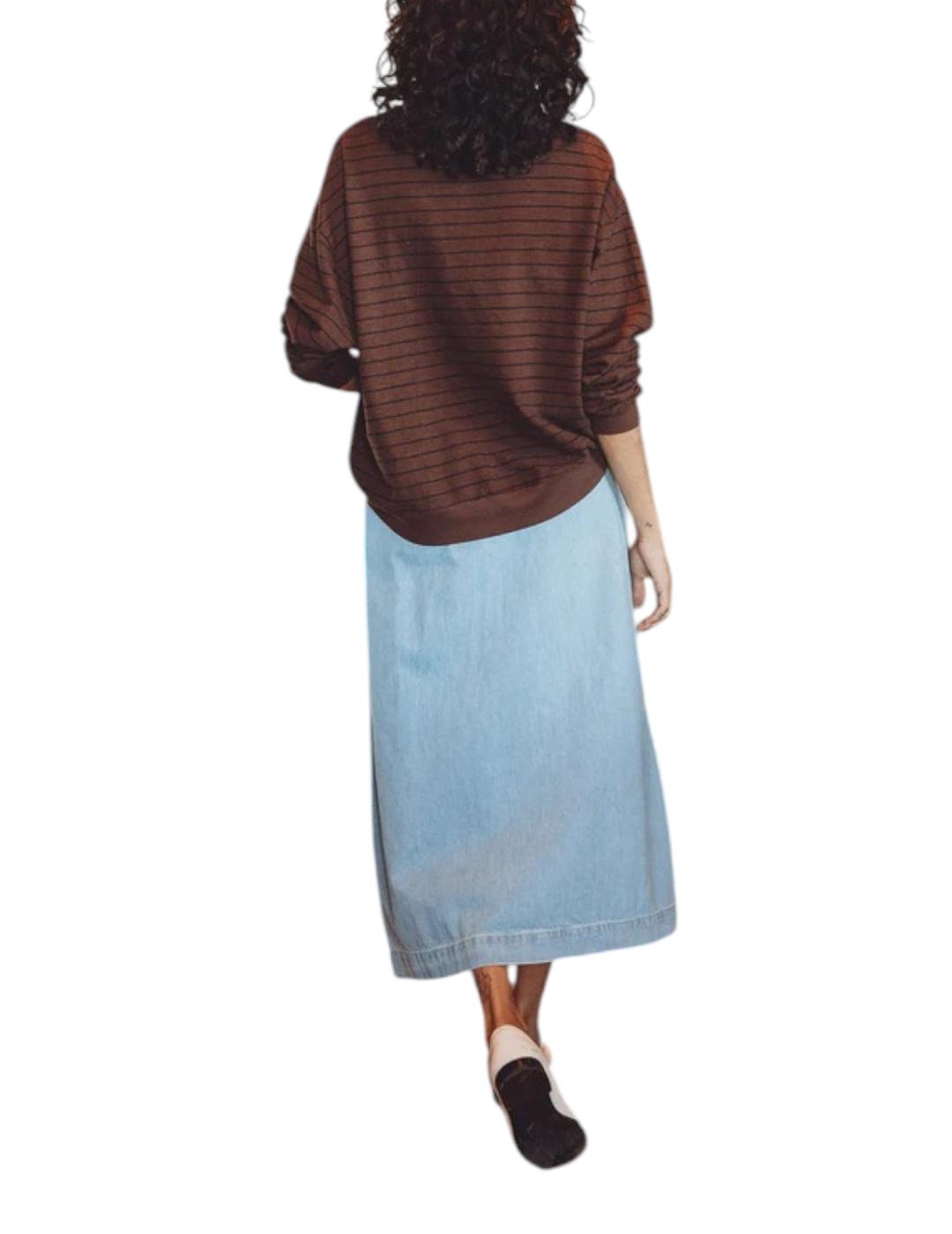 Sudadera Indi&cold Rayas Chocolate