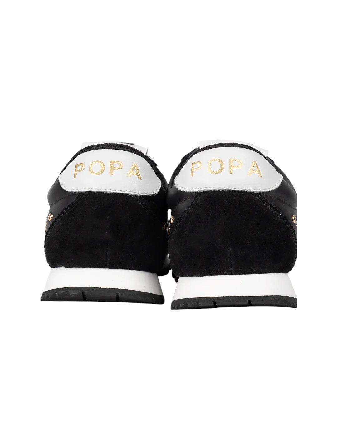 Zapatilla Popa Inara Tachuelas Negro