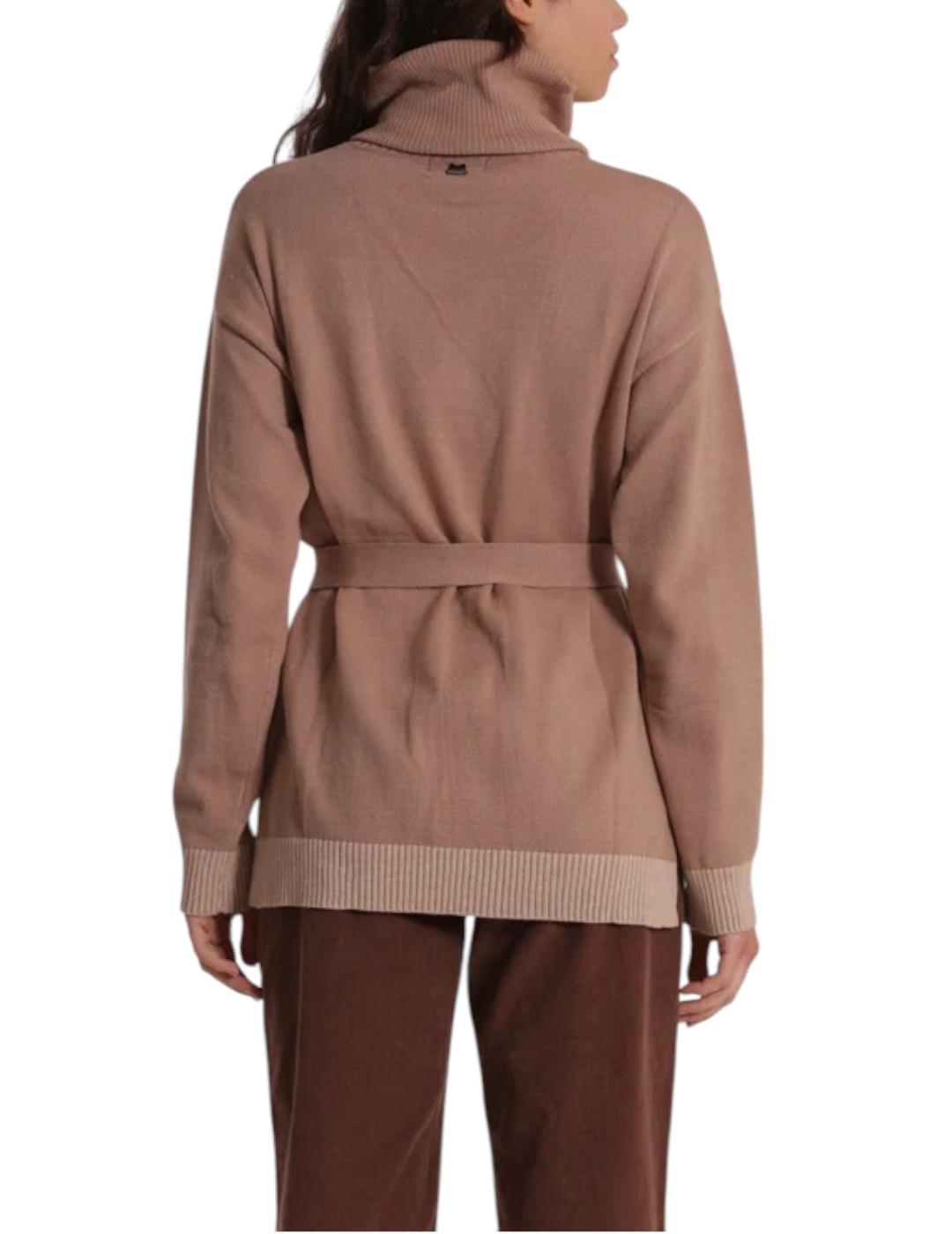 Jersey Mimi-Muà Bicolor Cinturón Camel
