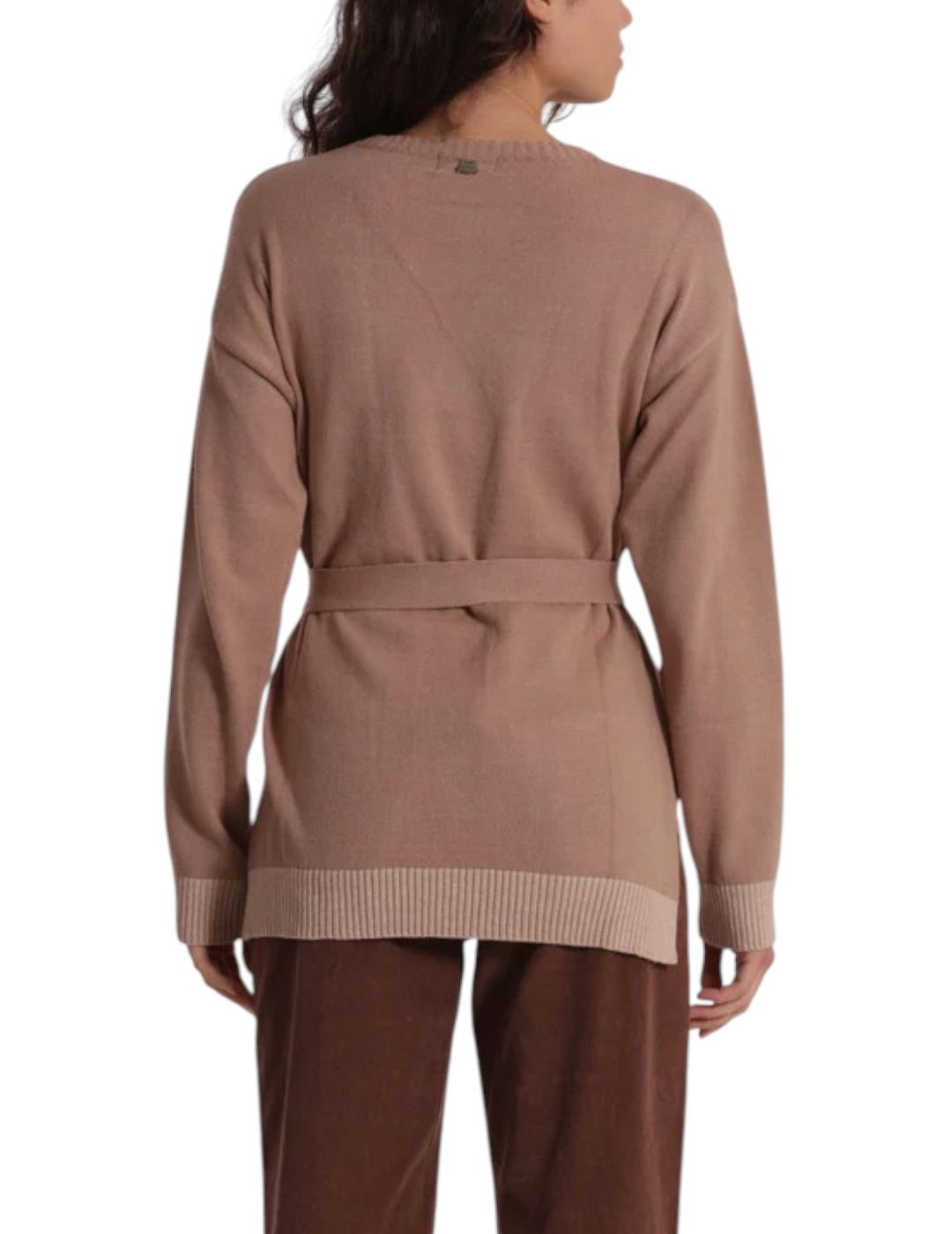 Jersey Mimi-Muà Bicolor Cinturón Camel