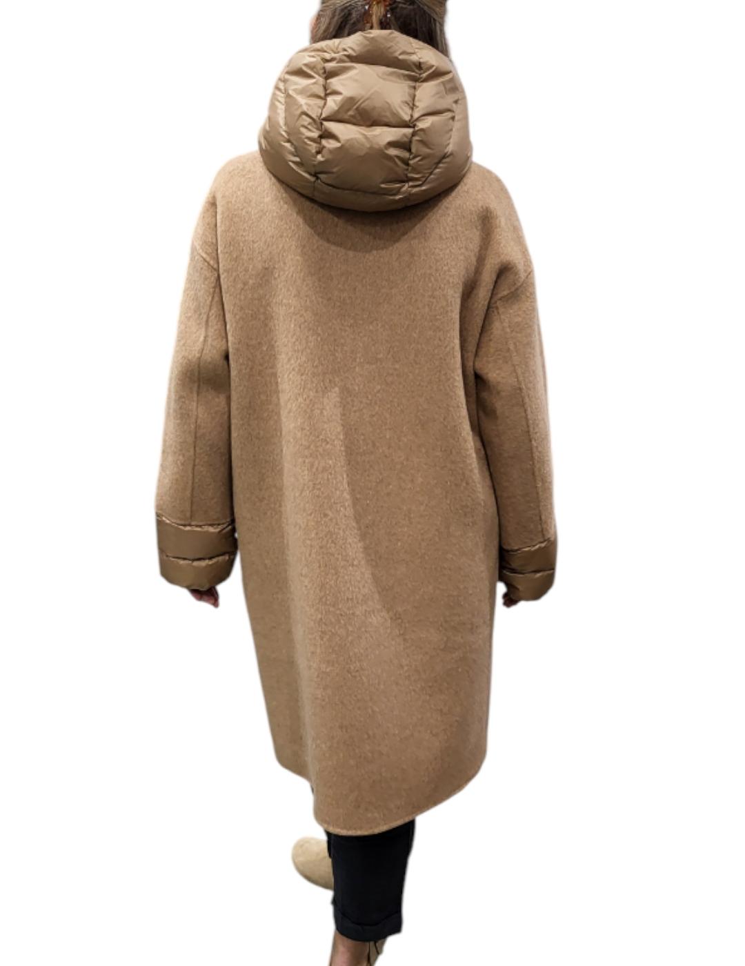 Abrigo Hox Capucha Camel