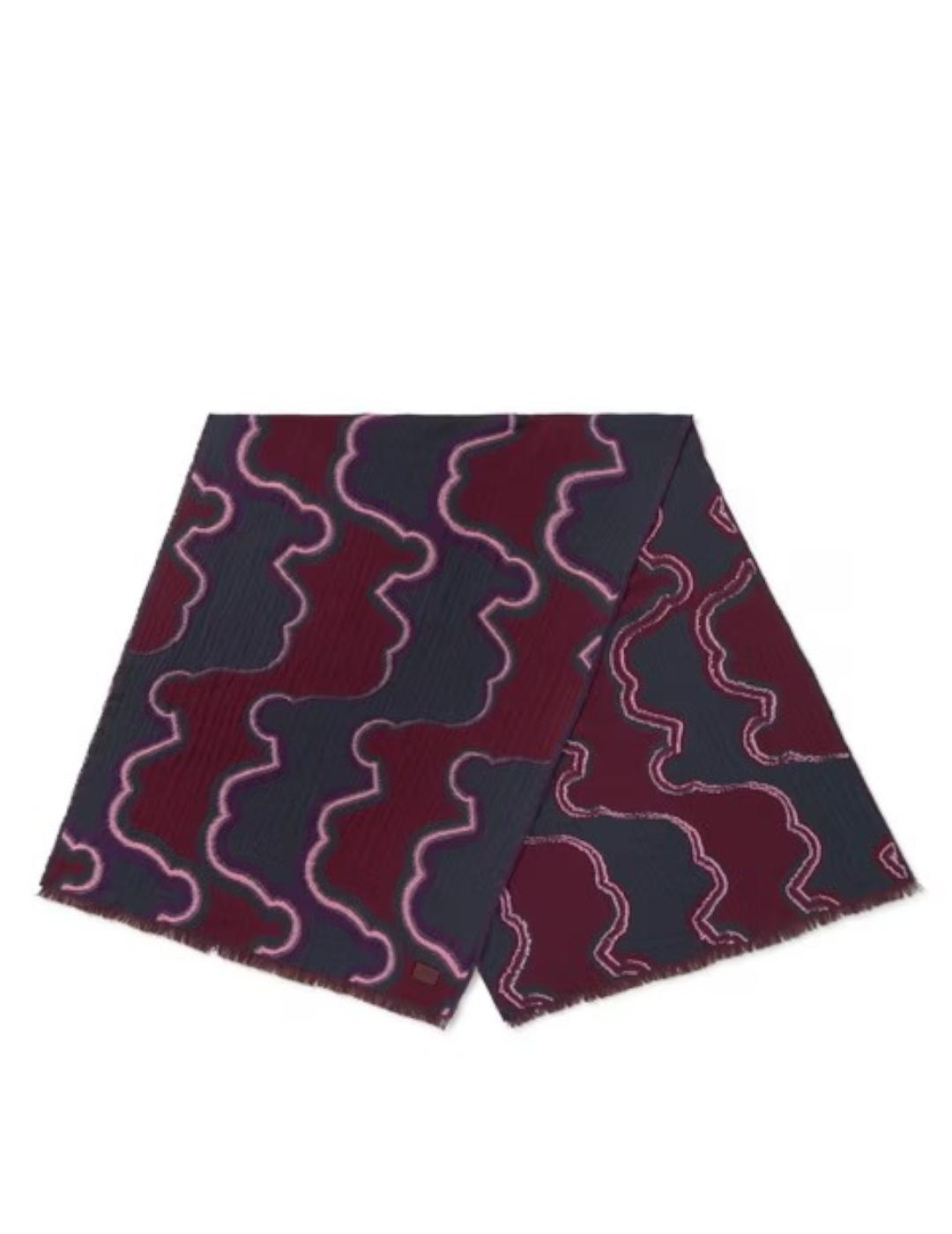 Foulard Tous Bears Waves Jacquard Gris Oscuro