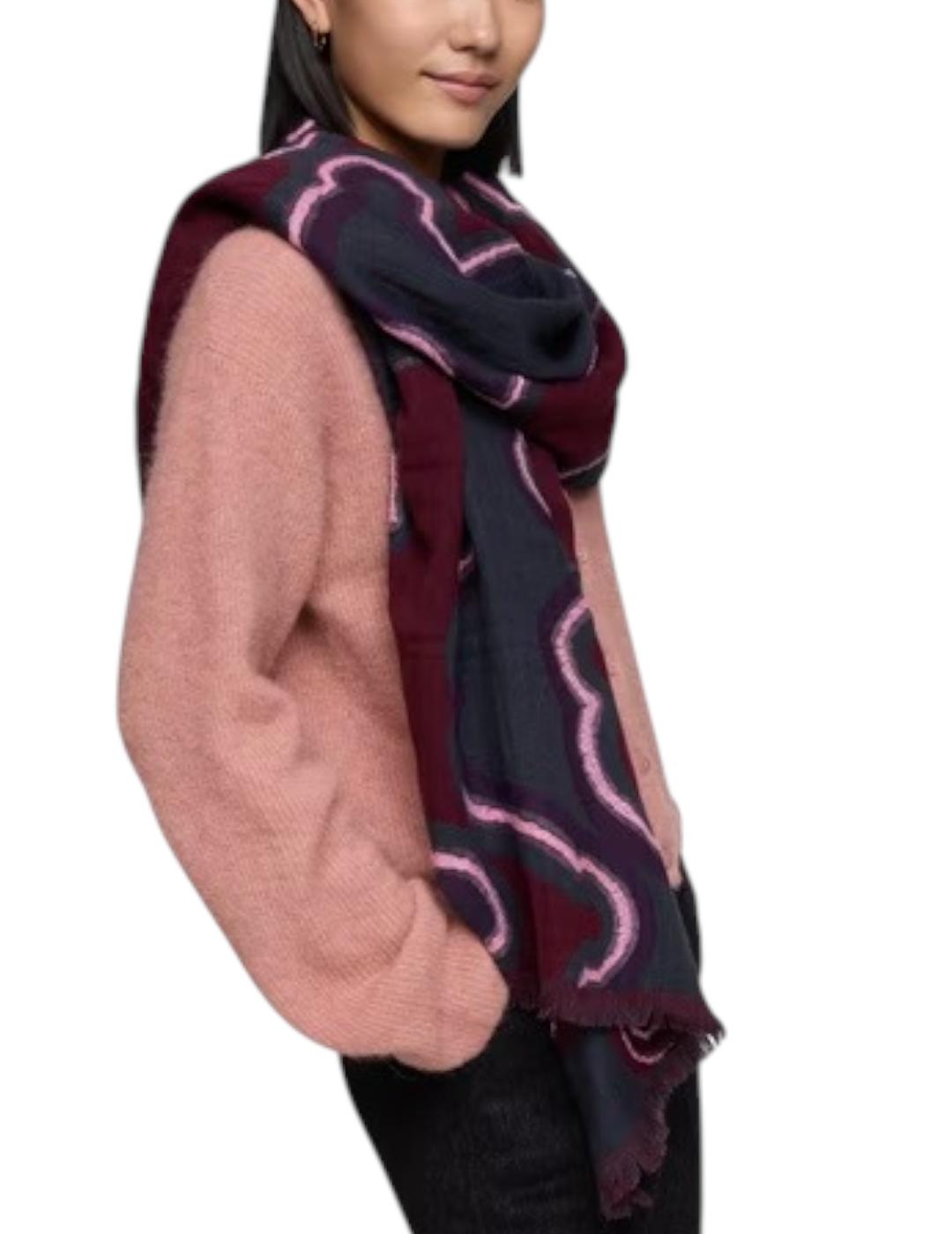 Foulard Tous Bears Waves Jacquard Gris Oscuro