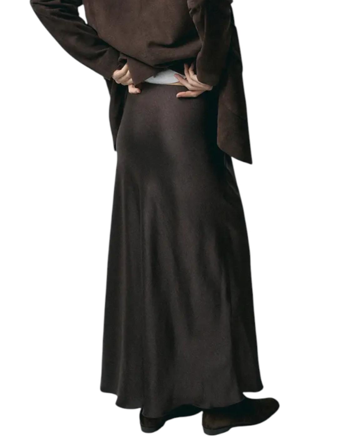 Falda ese O ese Ava Marrón