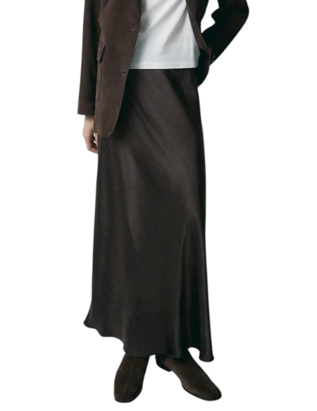 Falda ese O ese Ava Marrón