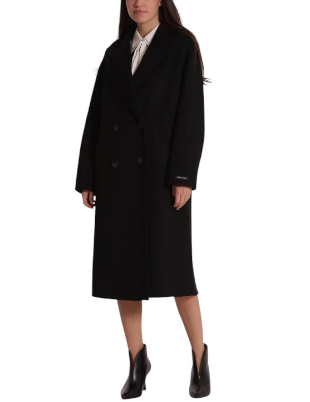 Abrigo Mimi-Muà Largo Lana Negro
