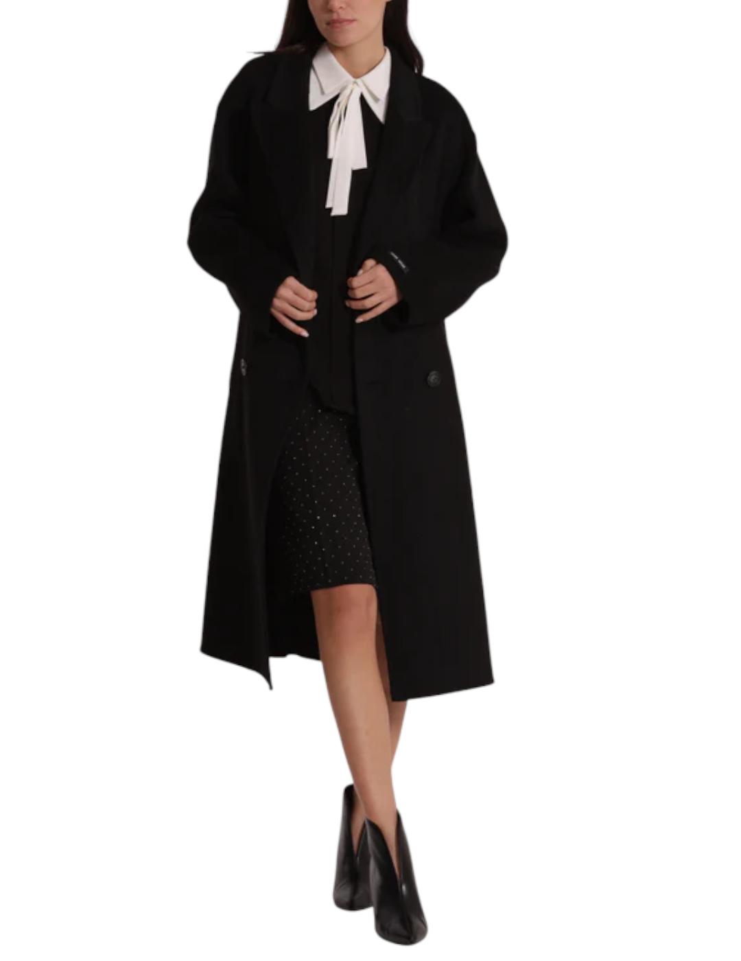 Abrigo Mimi-Muà Largo Lana Negro