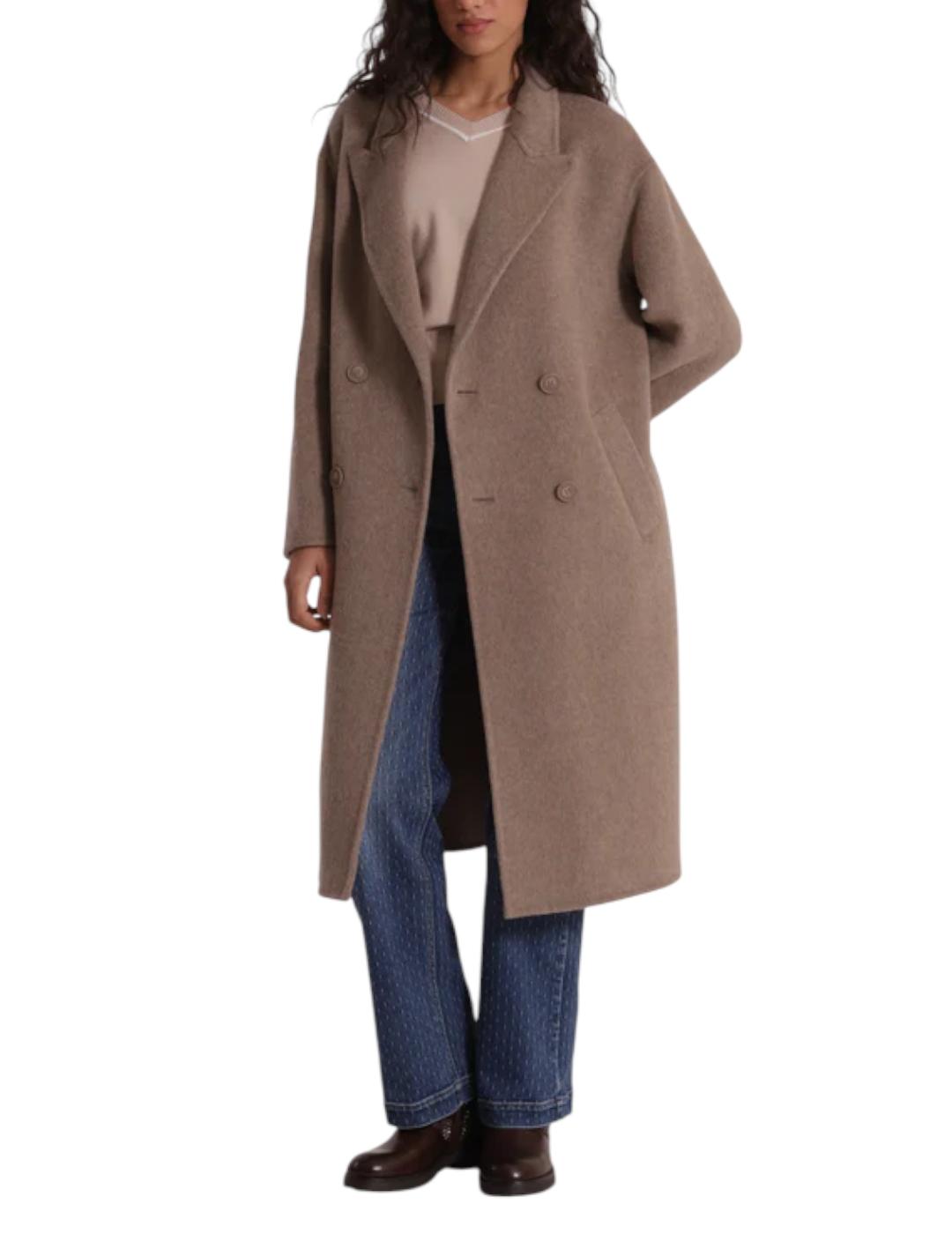 Abrigo Mimi-Muà Largo Lana Topo