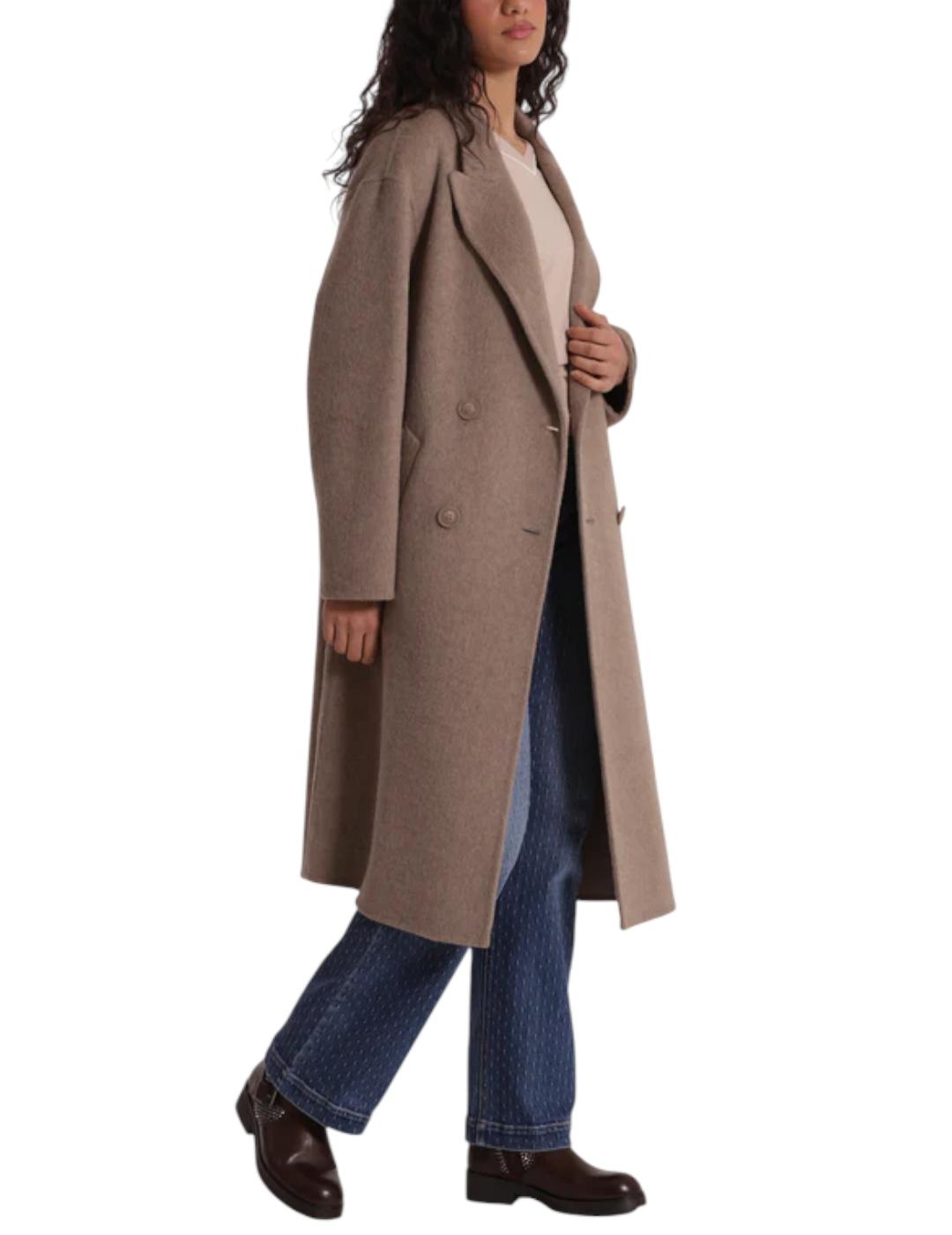 Abrigo Mimi-Muà Largo Lana Topo