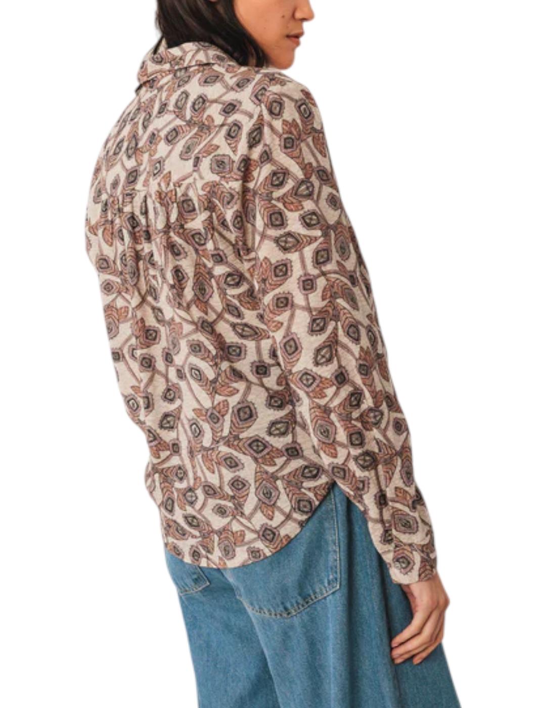 Camisa Indi&cold Algodón Crepado Beige