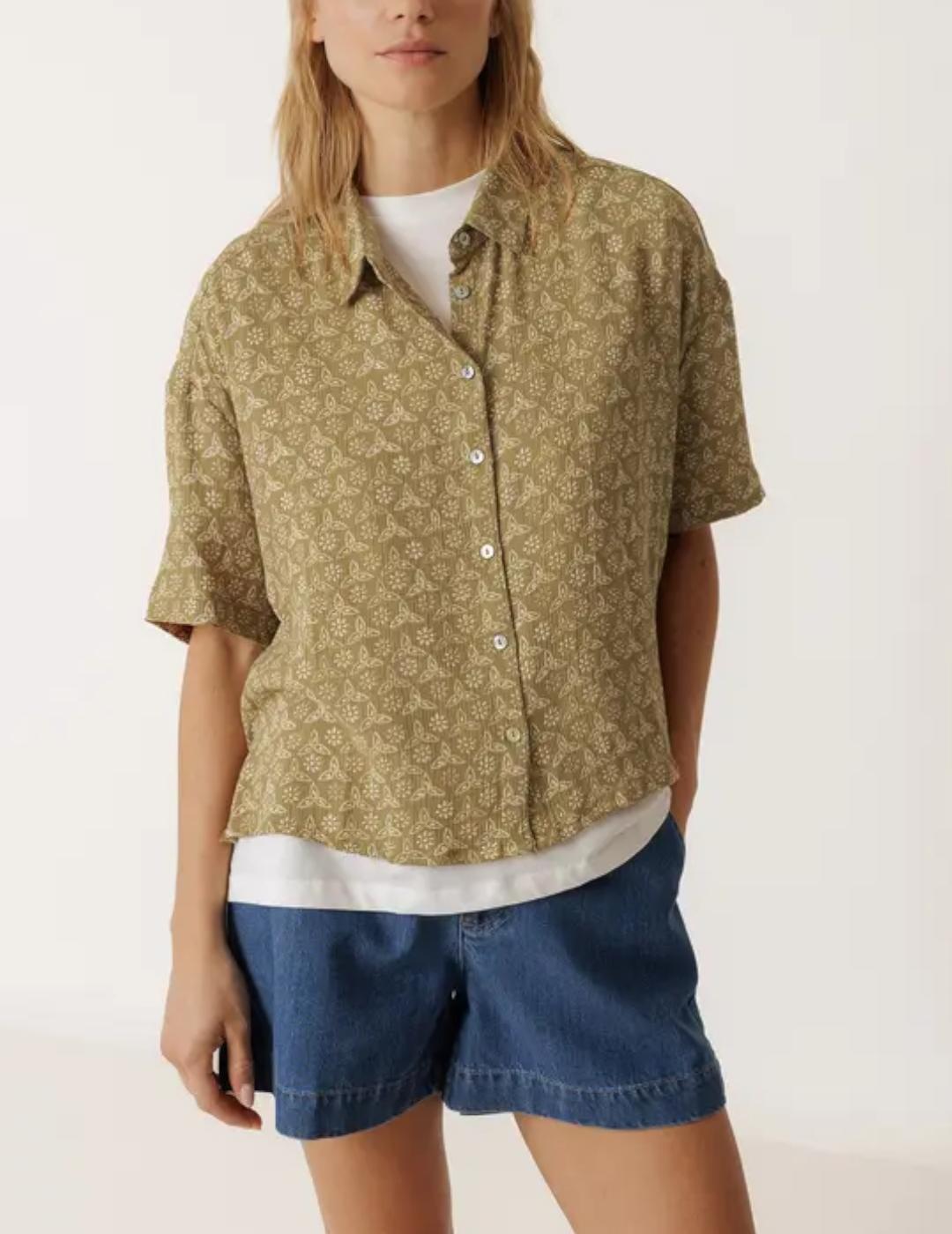 Camisa Indi&cold Fluida khaki INDI&COLD para Mujer | Rasgos MultiMarca